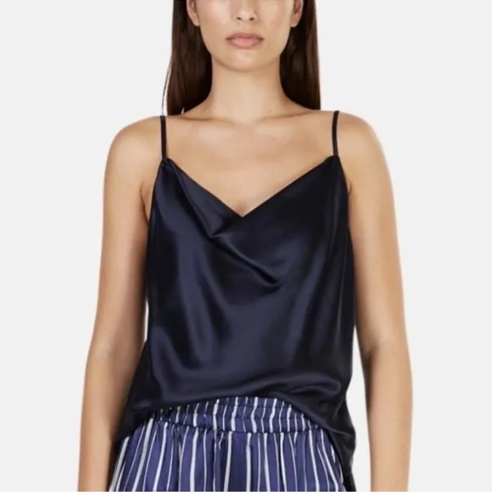 L’Agence Navy Cowlneck Top
